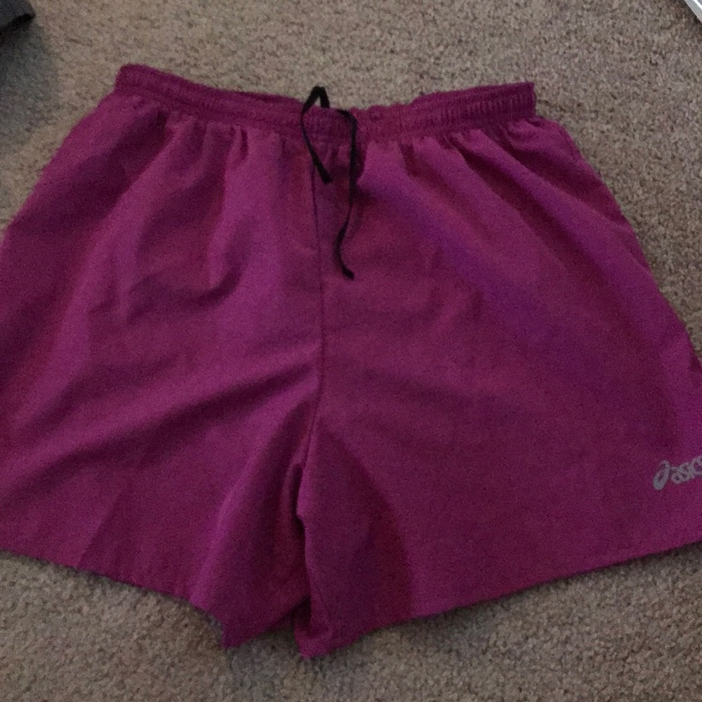 Asics purple women’s running shorts